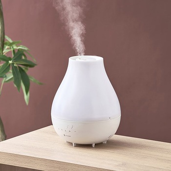 抗菌上部給水ハイブリッド式加湿器 LuLuPure hybrid モカ/ホワイト ライフオンプロダクツ