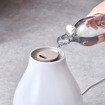 抗菌上部給水ハイブリッド式加湿器 LuLuPure hybrid モカ/ホワイト ライフオンプロダクツ