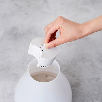 抗菌上部給水ハイブリッド式加湿器 LuLuPure hybrid モカ/ホワイト ライフオンプロダクツ