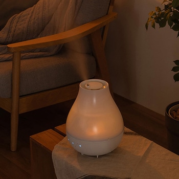 抗菌上部給水ハイブリッド式加湿器 LuLuPure hybrid モカ/ホワイト ライフオンプロダクツ