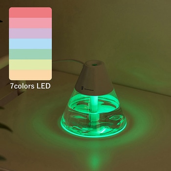 USB給電式 miniポップLEDライト加湿器 ミントグリーン/モカ ライフオンプロダクツ