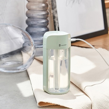 USB給電式 ポップLEDライト加湿器 ミントグリーン/モカ ライフオンプロダクツ