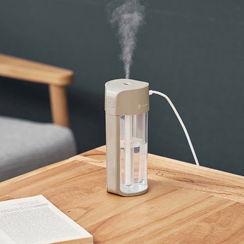 USB給電式 ポップLEDライト加湿器 ミントグリーン/モカ ライフオンプロダクツ