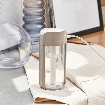 USB給電式 ポップLEDライト加湿器 ミントグリーン/モカ ライフオンプロダクツ