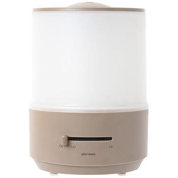 上部給水 超音波式アロマ加湿器 キャメル/ホワイト ライフオンプロダクツ