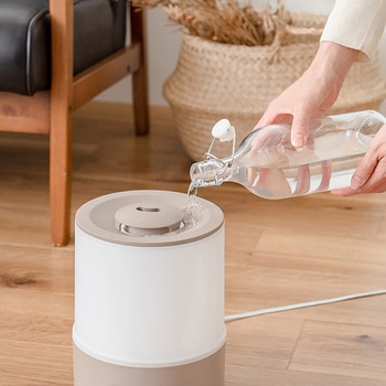 上部給水 超音波式アロマ加湿器 キャメル/ホワイト - ライフオンプロダクツ