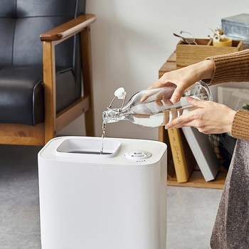 28畳対応 上部給水ハイブリッド式 大噴霧 アロマ加湿器 リモコン付 ホワイト ライフオンプロダクツ