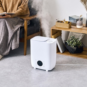 28畳対応 上部給水ハイブリッド式 大噴霧 アロマ加湿器 リモコン付 ホワイト ライフオンプロダクツ