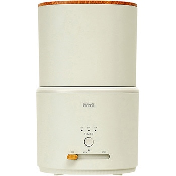 キレイなミストで加湿するダブル抗菌 上部給水 超音波式加湿器 ブラック/ライトベージュ ライフオンプロダクツ