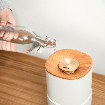 キレイなミストで加湿するダブル抗菌 上部給水 超音波式加湿器 ブラック/ライトベージュ ライフオンプロダクツ