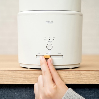 キレイなミストで加湿するダブル抗菌 上部給水 超音波式加湿器 ブラック/ライトベージュ ライフオンプロダクツ