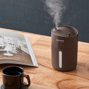 倒れても水がこぼれにくい 充電式コードレス 上部給水 加湿器 モカ/ペールレッド/ホワイト ライフオンプロダクツ