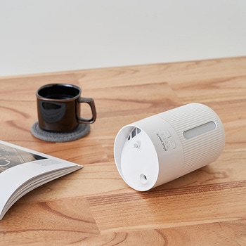 倒れても水がこぼれにくい 充電式コードレス 上部給水 加湿器 モカ/ペールレッド/ホワイト ライフオンプロダクツ