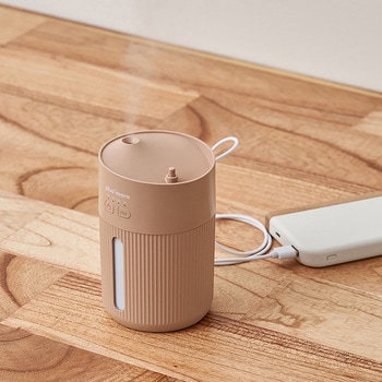 倒れても水がこぼれにくい 充電式コードレス 上部給水 加湿器 モカ/ペールレッド/ホワイト ライフオンプロダクツ