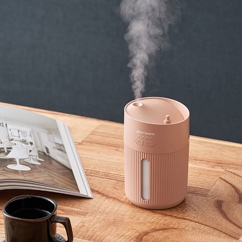 倒れても水がこぼれにくい 充電式コードレス 上部給水 加湿器 モカ/ペールレッド/ホワイト ライフオンプロダクツ