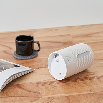 倒れても水がこぼれにくい 充電式コードレス 上部給水 加湿器 モカ/ペールレッド/ホワイト ライフオンプロダクツ