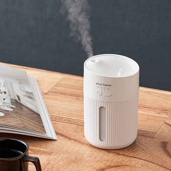 倒れても水がこぼれにくい 充電式コードレス 上部給水 加湿器 モカ/ペールレッド/ホワイト ライフオンプロダクツ