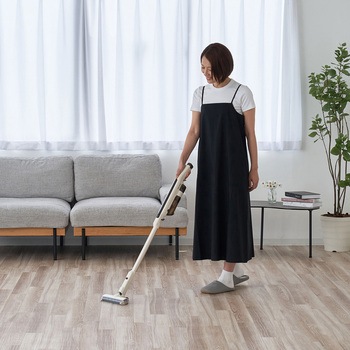 自立式 コードレス スティッククリーナー オフホワイト ライフオンプロダクツ