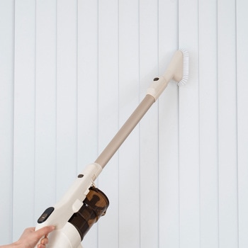 自立式 コードレス スティッククリーナー 2種のアタッチメント付 オフホワイト ライフオンプロダクツ