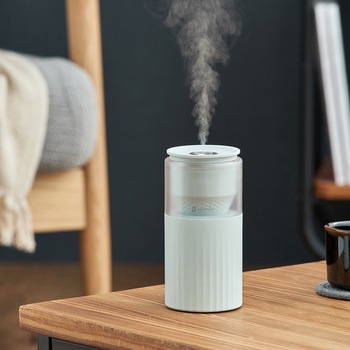 充電式 ムードライト 加湿器 ミントグリーン/モカ ライフオンプロダクツ