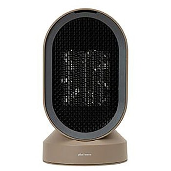 首振り機能付 セラミックヒーター&ファン キャメル/ホワイト ライフオンプロダクツ