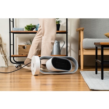 3Dセラミックヒーター&ファン リモコン付 キャメル/ホワイト ライフオンプロダクツ