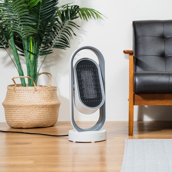 3Dセラミックヒーター&ファン リモコン付 キャメル/ホワイト ライフオンプロダクツ