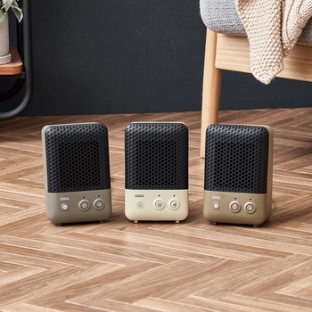 人感センサー付 セラミックファンヒーター キャメル/グレージュ/オフホワイト ライフオンプロダクツ