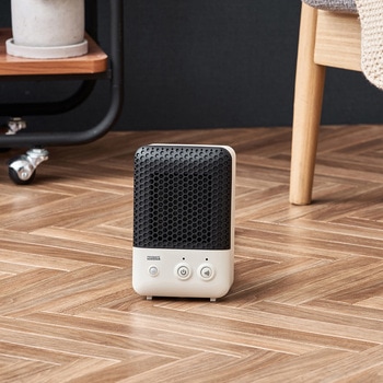 人感センサー付 セラミックファンヒーター キャメル/グレージュ/オフホワイト ライフオンプロダクツ