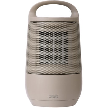 首振り機能付 セラミックファンヒーター キャメル/ホワイト ライフオンプロダクツ