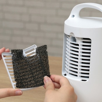 首振り機能付 セラミックファンヒーター キャメル/ホワイト ライフオンプロダクツ