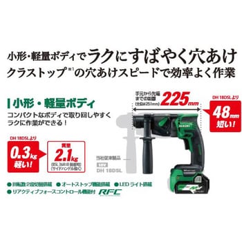 DH18DPB(2XP) 18V コードレスロータリハンマドリル 1台 HiKOKI(旧日立