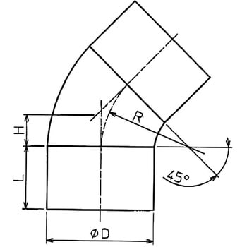 亜鉛 45°エルボ 東洋アルチタイト ダクトホース・ダクト管用継手 