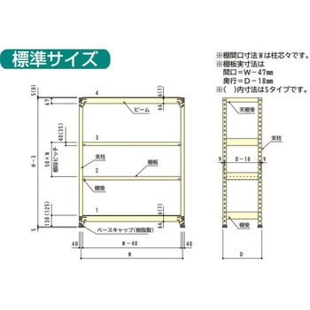 単体 中量棚250kg 高さ2100mm