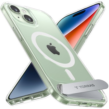TORRAS - UPRO Pstand Case for iPhone 15 [ Clear] TORRAS