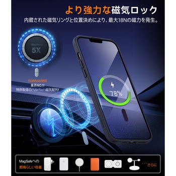 TORRAS - UPRO Pstand Case for iPhone 15 Plus [ Black] TORRAS