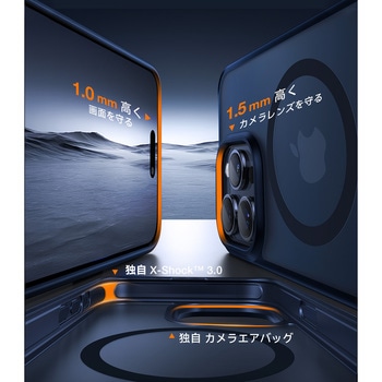 TORRAS - UPRO Pstand Case for iPhone 15 Pro [ Navy Blue] TORRAS