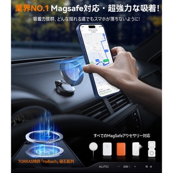 TORRAS - UPRO Pstand Case for iPhone 15 Pro [ Navy Blue] TORRAS