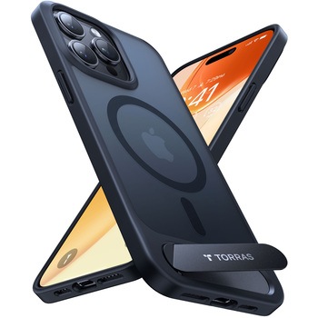 TORRAS - UPRO Pstand Case for iPhone 15 Pro MAX [ Black] TORRAS
