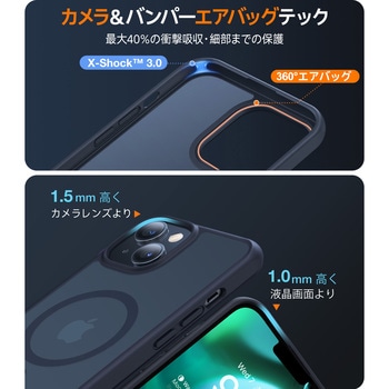 Torras - UPRO Pstand Case for iPhone 14/13 [ Black ] TORRAS