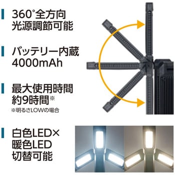新品　山善　充電式anyロケーションライト 楽天市場】any ロケーションライト 充電式 防水IPX4 最大光量