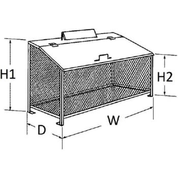 オールステンレス製ゴミBOX(ワンニャンカア) ステンレス光 集積保管用