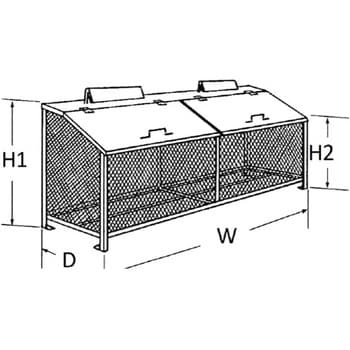 オールステンレス製ゴミBOX(ワンニャンカア) ステンレス光 集積保管用