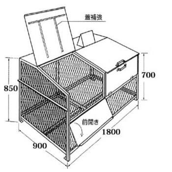 オールステンレス製ゴミBOX(ワンニャンカア) ステンレス光