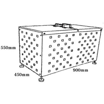 オールステンレス製ゴミBOX(ワンニャンカアmini) ステンレス光