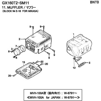 Gx160t2 Sm11 ロアープロテクター ホンダ 品番先頭文字 1 通販モノタロウ 125 Ze1 010