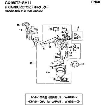 Gx160t2 Sm11 パイロットスクリューセット ホンダ 品番先頭文字 1 通販モノタロウ Ze0 005