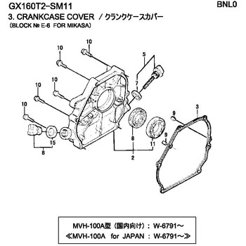 GX160T2-SM11 パッキン、オイルフィラーキャップ ホンダ