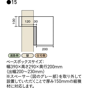 コラーナ15 UNISON(ユニソン) 戸建住宅用ポスト 【通販モノタロウ】