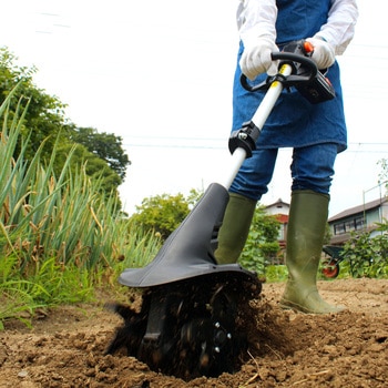24Vコードレス耕運機 PRO 【新開発3D刃搭載】(24V2.0Ahリチウム残量ケージ付バッテリー充電式) YARD FORCE